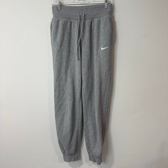 Nike Women's Sportswear Phoenix Fleece Joggers Sweatpants Athleisure Grey Small - Picture 1 of 9